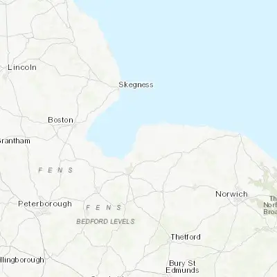 Map showing location of Heacham (52.907820, 0.493870)