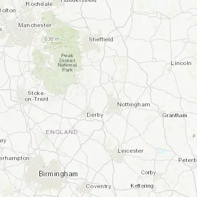 Map showing location of Heanor (53.013720, -1.353830)