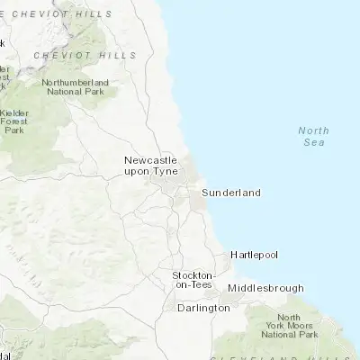 Map showing location of Hebburn (54.973020, -1.515460)