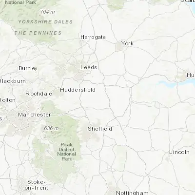Map showing location of Hemsworth (53.612670, -1.354240)