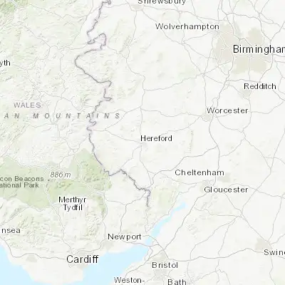 Map showing location of Hereford (52.056840, -2.714820)