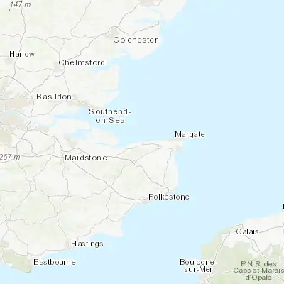 Map showing location of Herne Bay (51.373000, 1.128570)