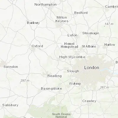 Map showing location of High Wycombe (51.629070, -0.749340)