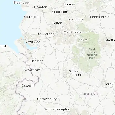 Map showing location of Holmes Chapel (53.201400, -2.357420)
