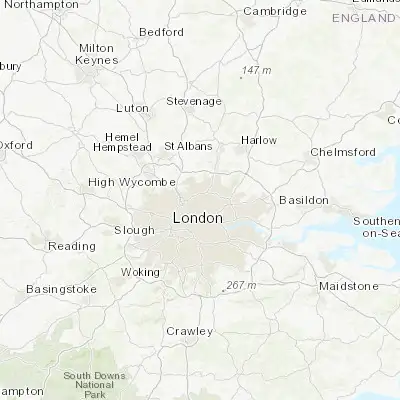 Map showing location of Hornsey (51.587520, -0.122040)