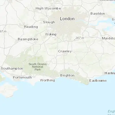 Map showing location of Horsham (51.063140, -0.327570)