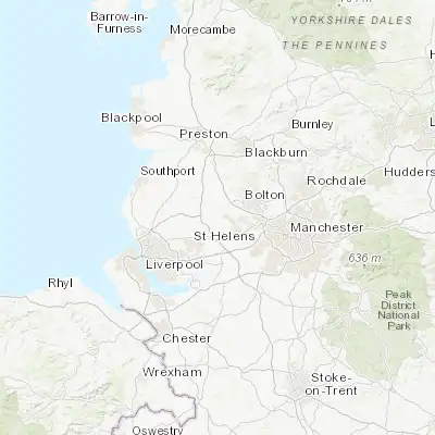 Map showing location of Ince-in-Makerfield (53.533330, -2.616670)