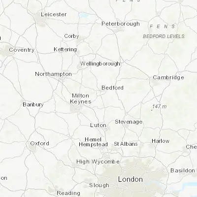 Map showing location of Kempston Hardwick (52.089560, -0.499080)
