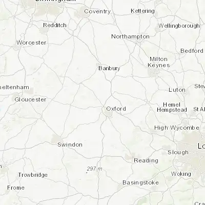 Map showing location of Kidlington (51.821660, -1.288600)