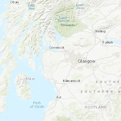 Map showing location of Kilbarchan (55.836200, -4.553560)