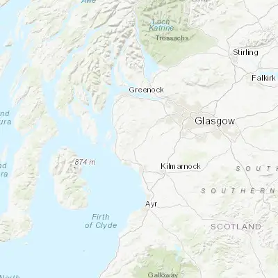 Map showing location of Kilbirnie (55.750820, -4.687910)