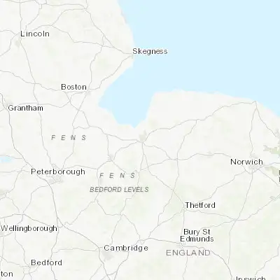 Map showing location of King's Lynn (52.751720, 0.395160)