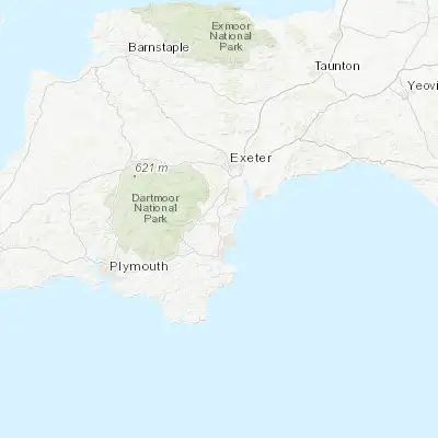 Map showing location of Kingsteignton (50.550000, -3.583330)