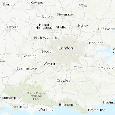 Map showing location of Kingston upon Thames (51.412590, -0.297400)