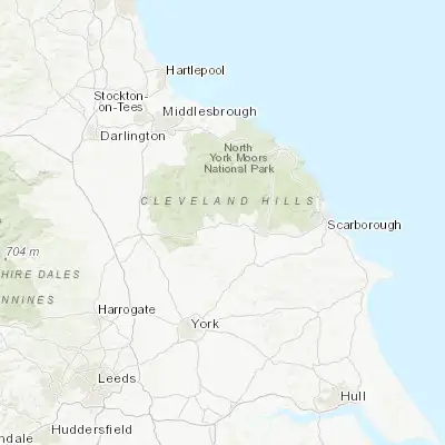 Map showing location of Kirkbymoorside (54.270140, -0.932180)