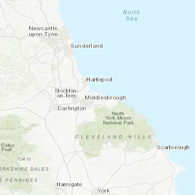 Map showing location of Kirkleatham (54.588480, -1.081810)