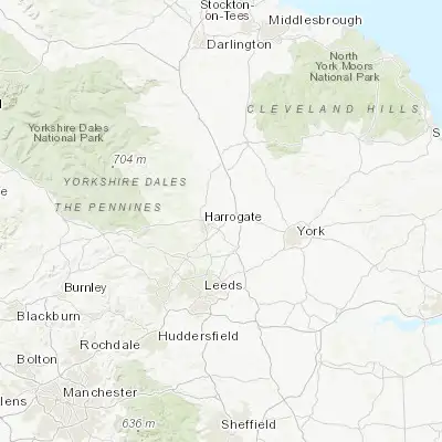 Map showing location of Knaresborough (54.009100, -1.468510)