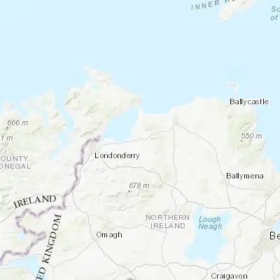 Map showing location of Limavady (55.050450, -6.950740)