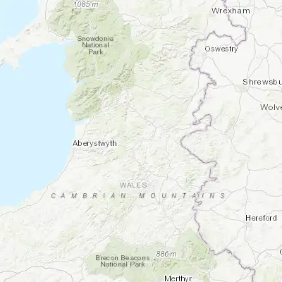 Map showing location of Llanidloes (52.449770, -3.539970)