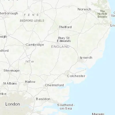 Map showing location of Long Melford (52.074810, 0.716390)