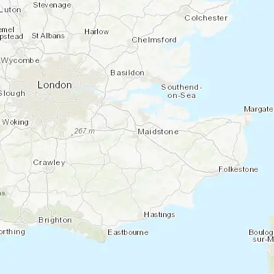 Map showing location of Maidstone (51.266670, 0.516670)