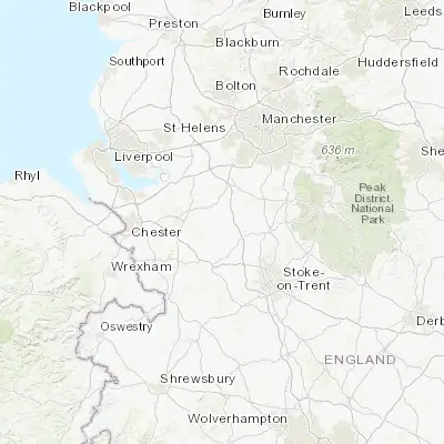 Map showing location of Middlewich (53.192960, -2.444020)