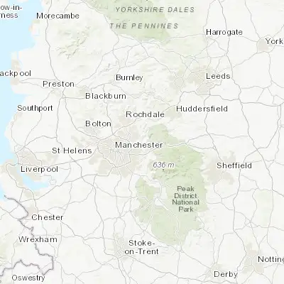 Map showing location of Mossley (53.514540, -2.034620)