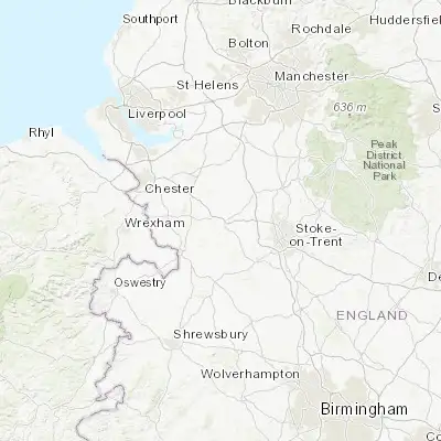Map showing location of Nantwich (53.068780, -2.520510)