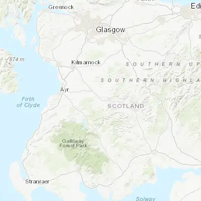 Map showing location of New Cumnock (55.395630, -4.184580)