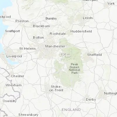 Map showing location of New Mills (53.365920, -1.999860)