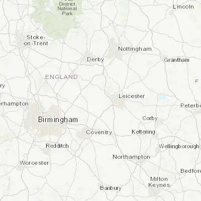 Map showing location of Newbold Verdon (52.629590, -1.342200)