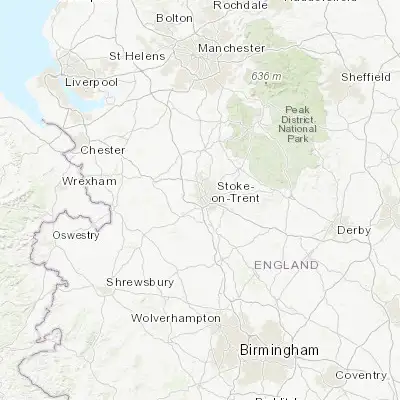 Map showing location of Newcastle under Lyme (53.000000, -2.233330)