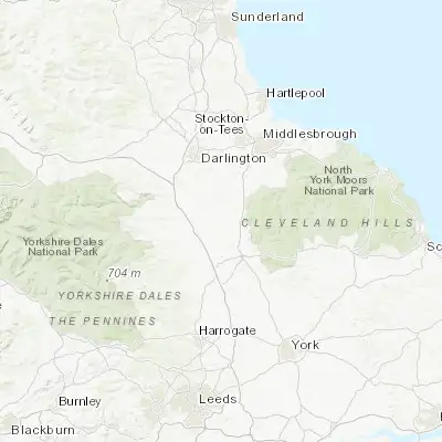 Map showing location of Northallerton (54.339010, -1.432430)