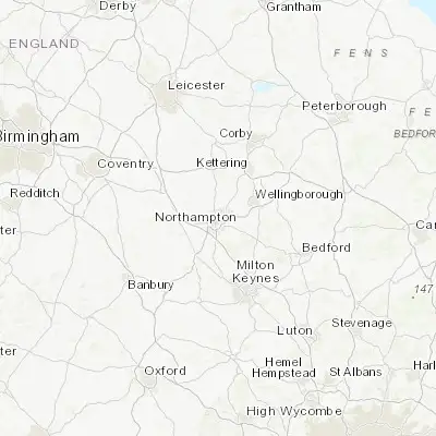 Map showing location of Northampton (52.250000, -0.883330)