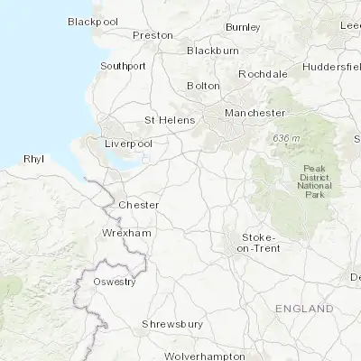 Map showing location of Northwich (53.258820, -2.520250)
