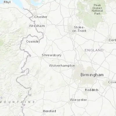 Map showing location of Oakengates (52.695010, -2.450360)