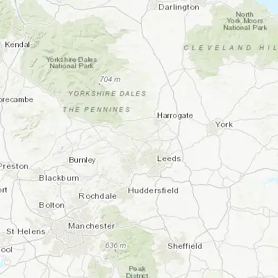Map showing location of Otley (53.905530, -1.693830)