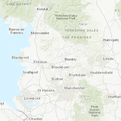 Map showing location of Padiham (53.801870, -2.315110)