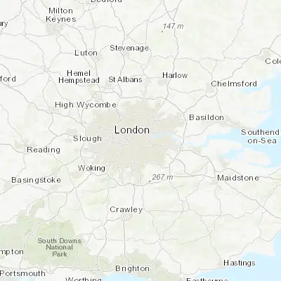 Map showing location of Peckham (51.474030, -0.069690)