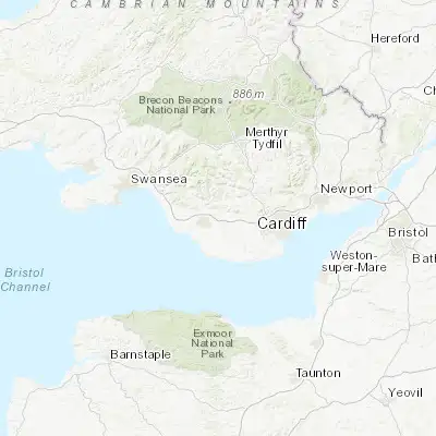 Map showing location of Pencoed (51.523710, -3.500160)