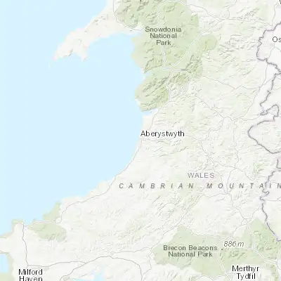 Map showing location of Penparcau (52.403330, -4.074170)
