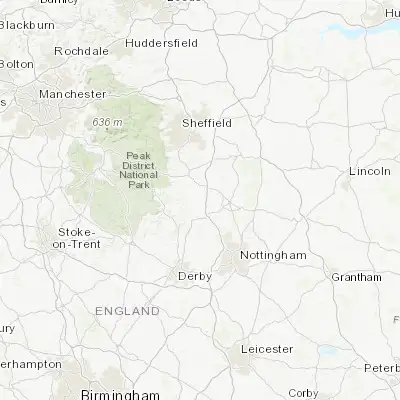Map showing location of Pilsley (53.150000, -1.366670)