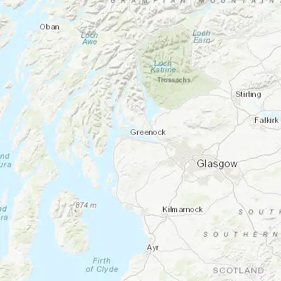 Map showing location of Port Glasgow (55.934640, -4.689500)