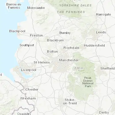 Map showing location of Prestwich (53.533330, -2.283330)