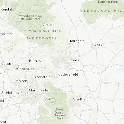 Map showing location of Pudsey (53.795380, -1.661340)