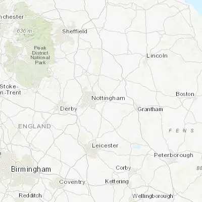 Map showing location of Radcliffe on Trent (52.948020, -1.038550)