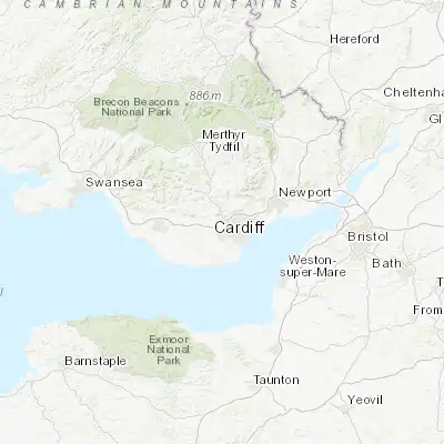 Map showing location of Radyr (51.518640, -3.258290)