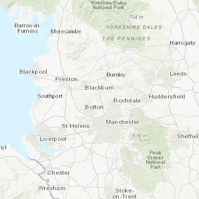 Map showing location of Ramsbottom (53.647890, -2.316830)