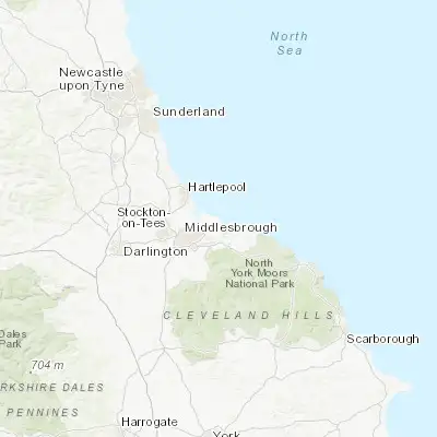 Map showing location of Redcar (54.616570, -1.059990)