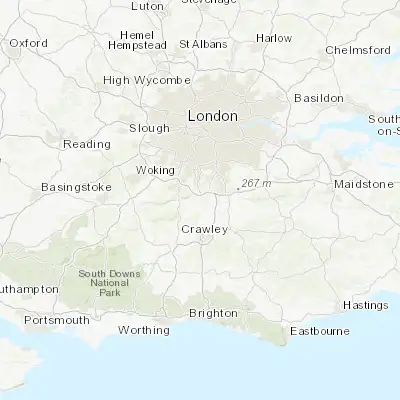 Map showing location of Reigate (51.237360, -0.205820)
